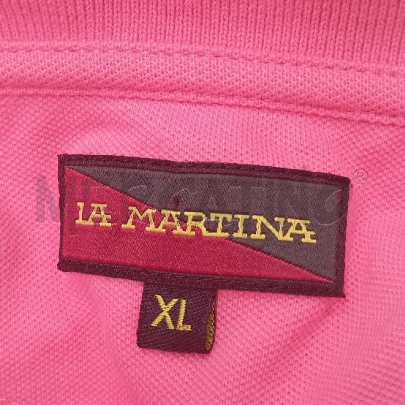 POLO D LA MARTINA ROSA LOGO AZZURRO | Mercatino dell'Usato Roma viale tirreno 4