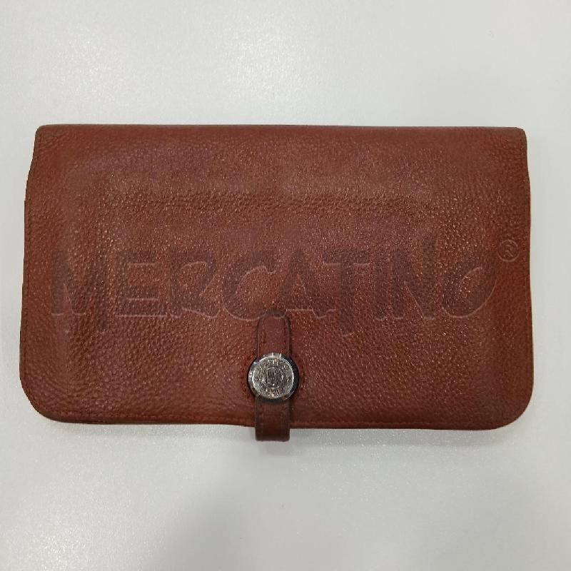 PORTA FOGLIO HERMES DOGONO MARRONE DA RIV | Mercatino dell'Usato Roma viale tirreno 1