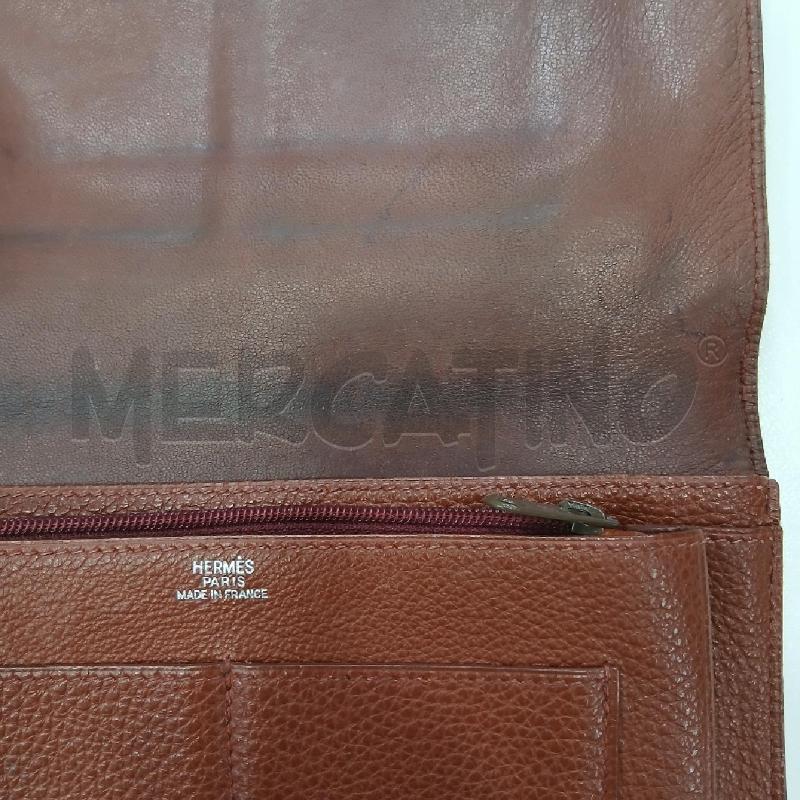PORTA FOGLIO HERMES DOGONO MARRONE DA RIV | Mercatino dell'Usato Roma viale tirreno 5