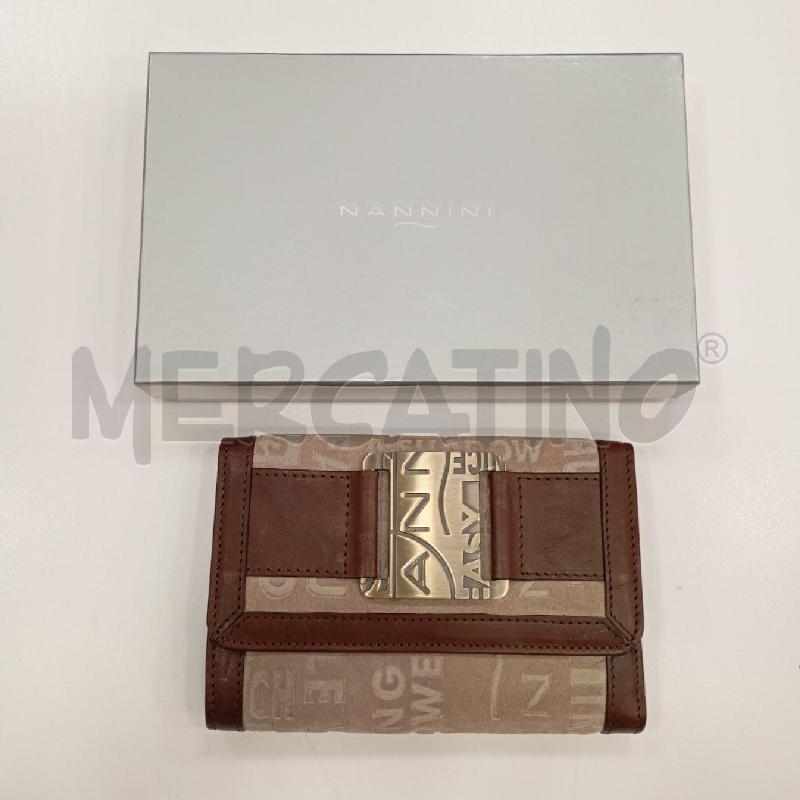 PORTA FOGLIO NANNINI MARRONE/BEIGE  | Mercatino dell'Usato Roma viale tirreno 1