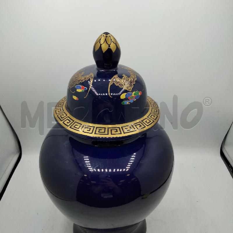 POTICHE ORIENTALE BLU TAPPO DEC | Mercatino dell'Usato Roma viale tirreno 2