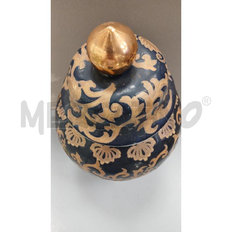 POTICHE ORIENTALE DECORI BLU ORO | Mercatino dell'Usato Roma viale tirreno 2