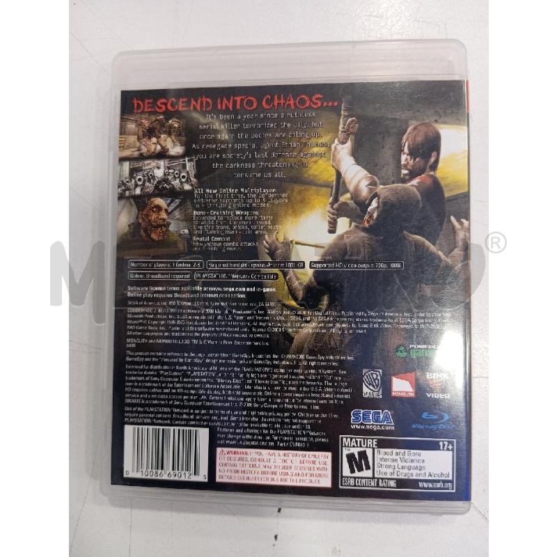 PS3 CONDEMNED 2: BLOODSHOT | Mercatino dell'Usato Roma viale tirreno 2