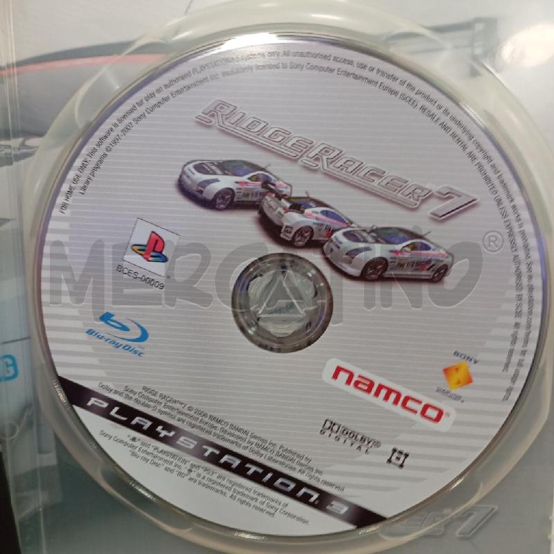 PS3 RIDGE RACER 7 | Mercatino dell'Usato Roma viale tirreno 3