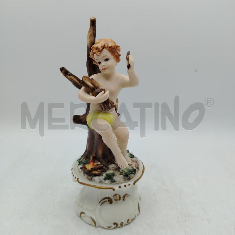 PUTTO CER CAPODIMONTE BASE DEC DORATA | Mercatino dell'Usato Roma viale tirreno 1