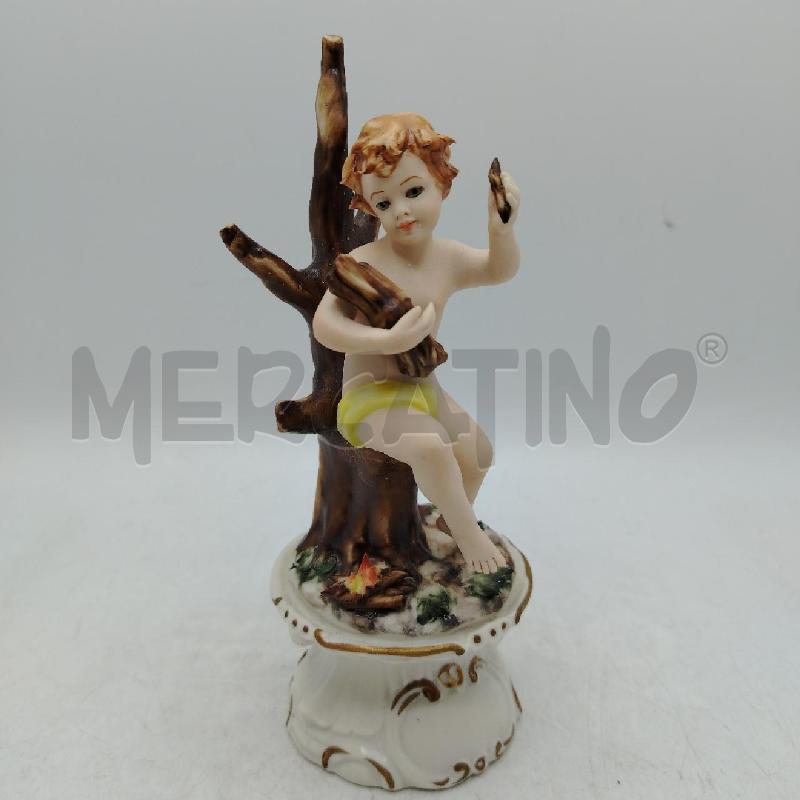 PUTTO CER CAPODIMONTE BASE DEC DORATA | Mercatino dell'Usato Roma viale tirreno 4