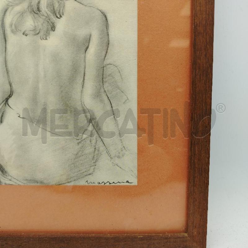 QUADRETTO MATITA SU CARTA A FIRMA MESSINA BAMBINA | Mercatino dell'Usato Roma viale tirreno 2