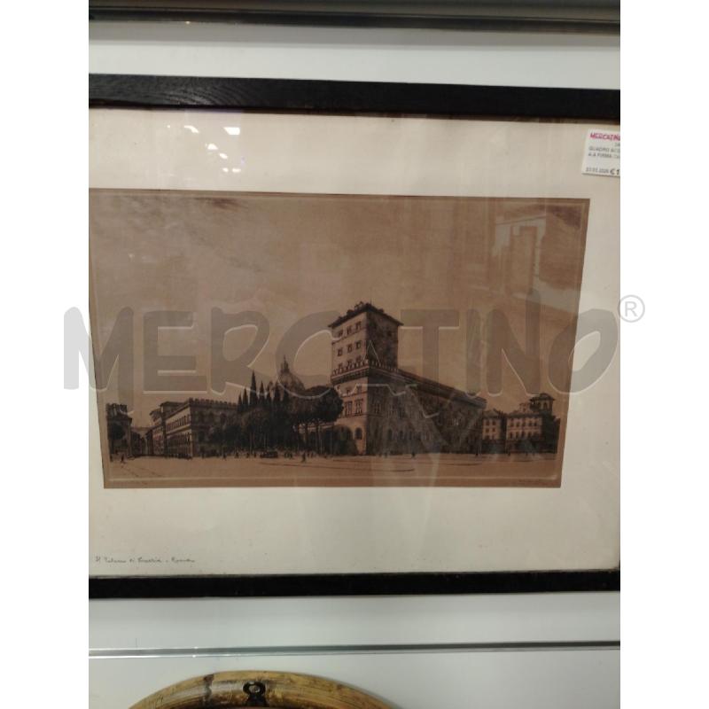 QUADRO ACQUAFORTE ROMA A FIRMA CARBONATI | Mercatino dell'Usato Roma viale tirreno 1