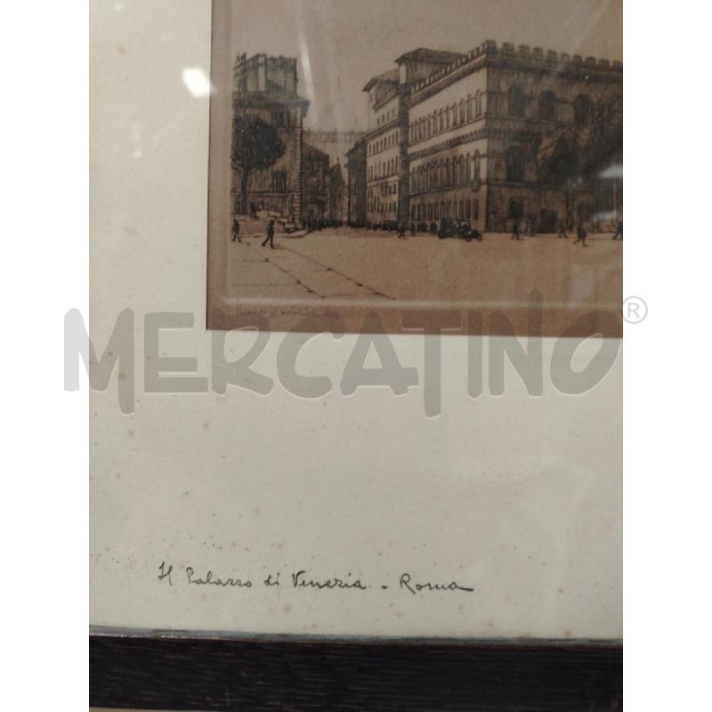 QUADRO ACQUAFORTE ROMA A FIRMA CARBONATI | Mercatino dell'Usato Roma viale tirreno 2