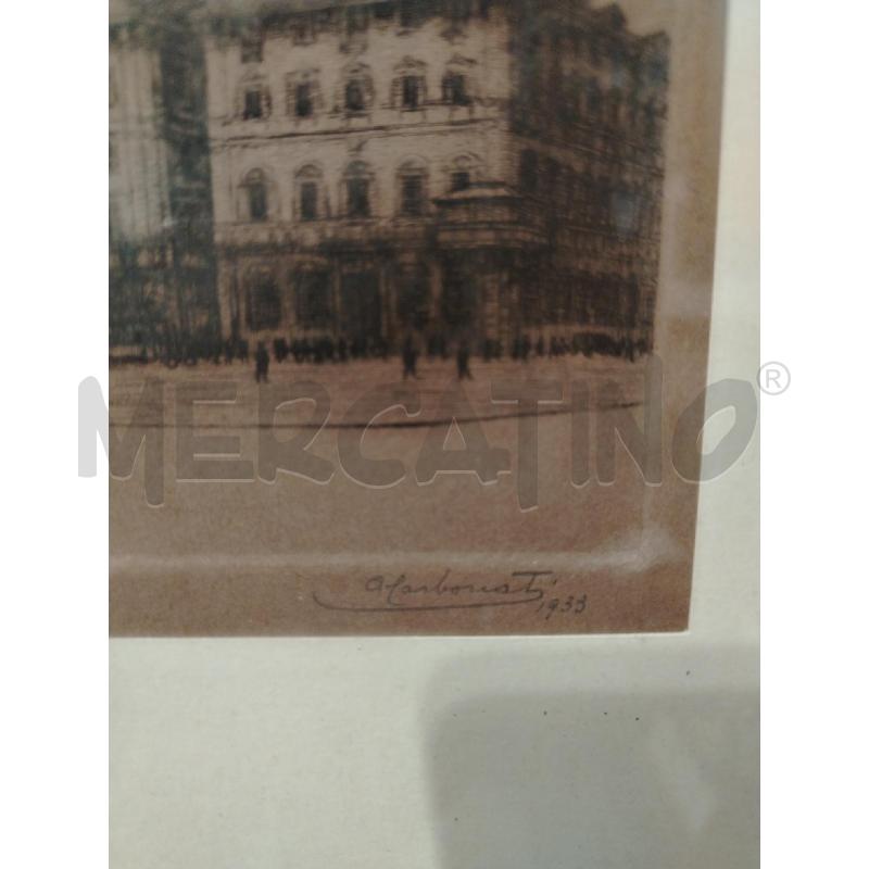 QUADRO ACQUAFORTE ROMA A FIRMA CARBONATI | Mercatino dell'Usato Roma viale tirreno 3