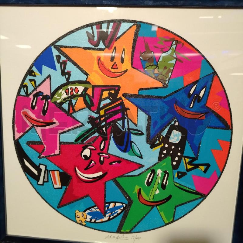 QUADRO C/BLU MULTIPLO A FIRMA NESPOLO | Mercatino dell'Usato Roma viale tirreno 1