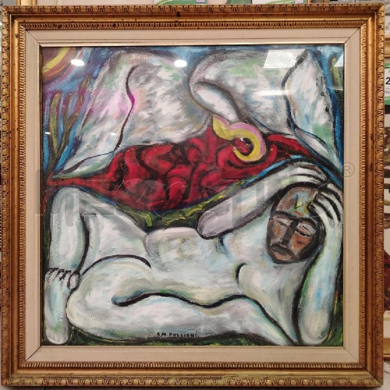 QUADRO C/LEGNO A FIRMA PUCCIONI | Mercatino dell'Usato Roma viale tirreno 1