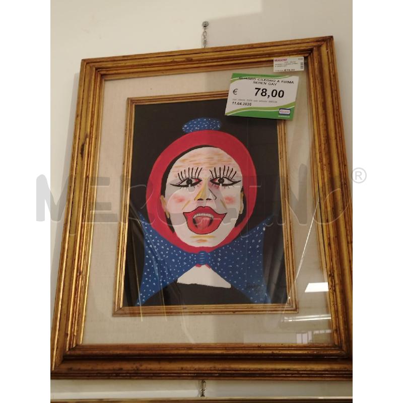 QUADRO C/LEGNO A FIRMA SEREN GAY | Mercatino dell'Usato Roma viale tirreno 1