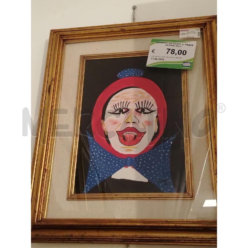 QUADRO C/LEGNO A FIRMA SEREN GAY | Mercatino dell'Usato Roma viale tirreno 2