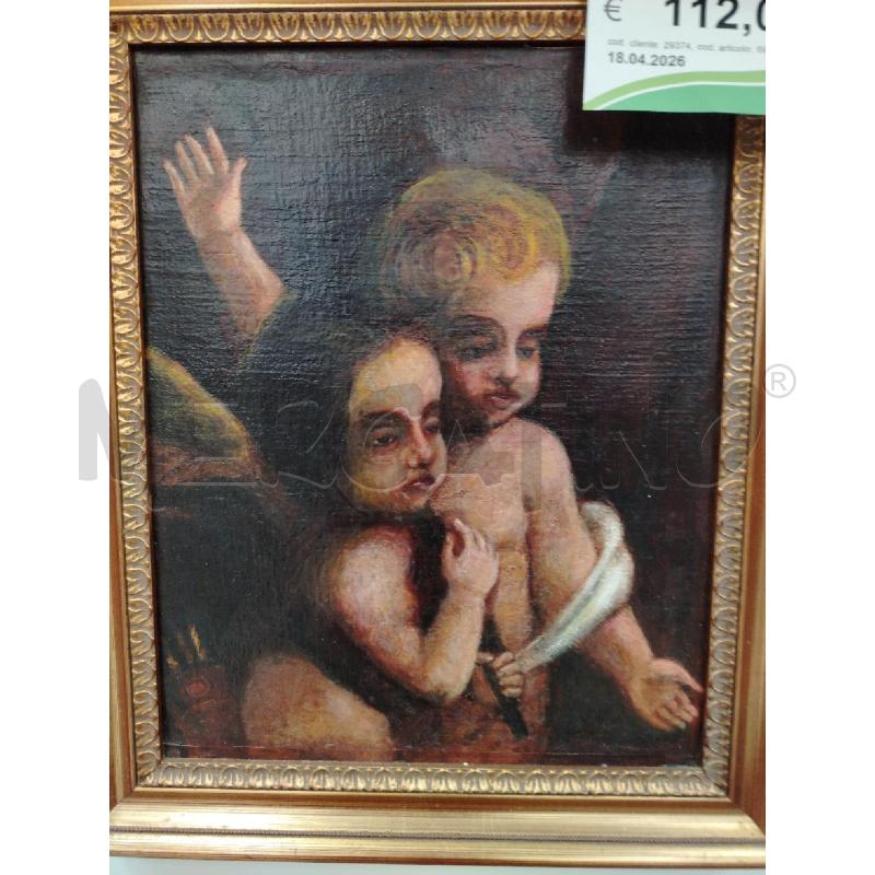 QUADRO C/LEGNO COPPIA PUTTI | Mercatino dell'Usato Roma viale tirreno 1