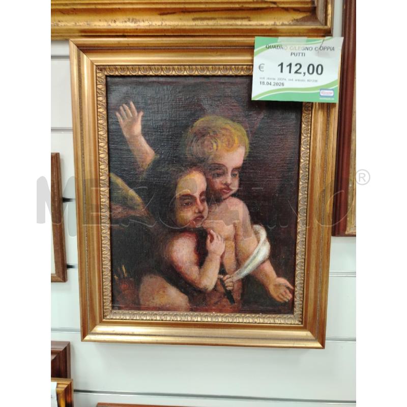 QUADRO C/LEGNO COPPIA PUTTI | Mercatino dell'Usato Roma viale tirreno 3