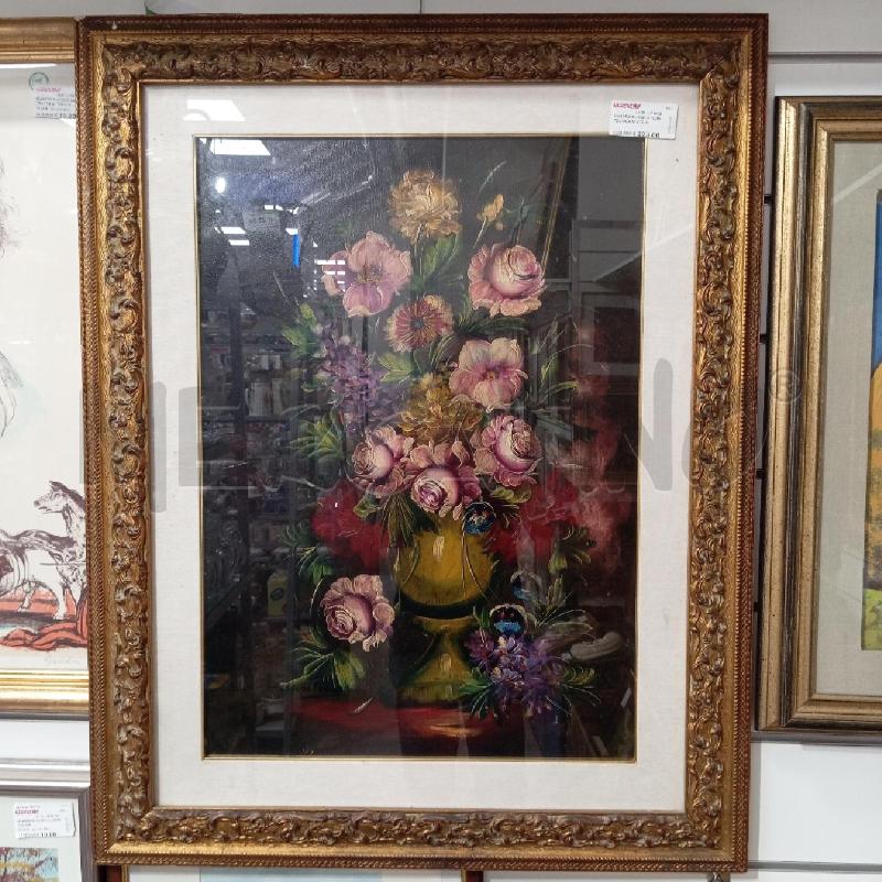 QUADRO C/LEGNO FIORI TECNICA MISTA A FIRMA ANSELMO | Mercatino dell'Usato Roma viale tirreno 1