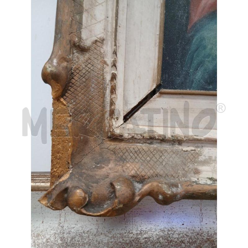 QUADRO C/LEGNO FREGI DOR  BEIGE TELA SACRA | Mercatino dell'Usato Roma viale tirreno 2