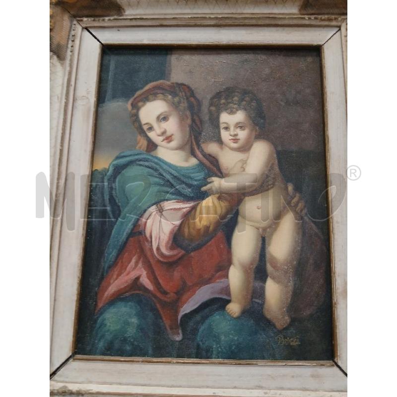 QUADRO C/LEGNO FREGI DOR  BEIGE TELA SACRA | Mercatino dell'Usato Roma viale tirreno 4