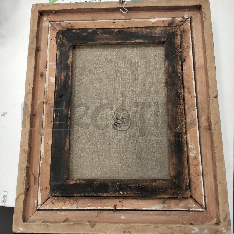 QUADRO C/LEGNO FREGI DOR  BEIGE TELA SACRA | Mercatino dell'Usato Roma viale tirreno 5