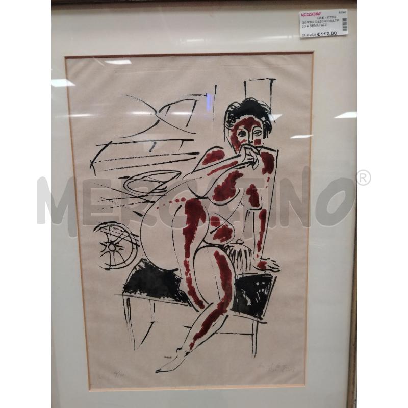 QUADRO C/LEGNO MULTIPLO A FIRMA FAZZINI | Mercatino dell'Usato Roma viale tirreno 2