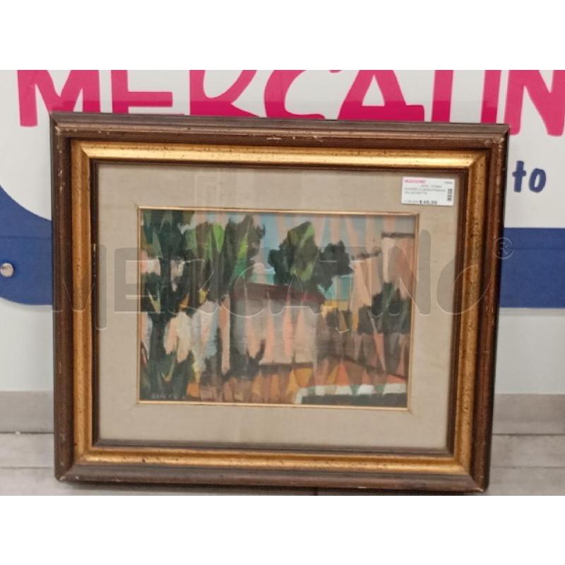 QUADRO C/LEGNO PAESAGGIO ASTRATTO | Mercatino dell'Usato Roma viale tirreno 1