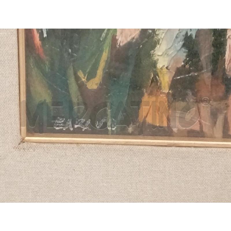 QUADRO C/LEGNO PAESAGGIO ASTRATTO | Mercatino dell'Usato Roma viale tirreno 4