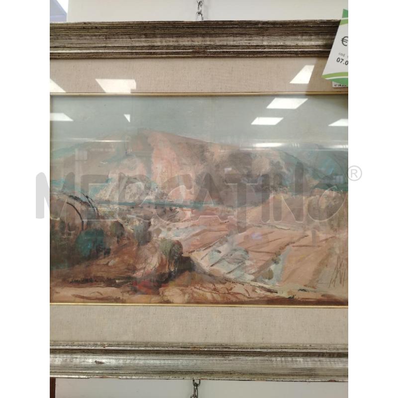 QUADRO C/LEGNO PAESAGGIO A FIRMA ZIANNA | Mercatino dell'Usato Roma viale tirreno 2