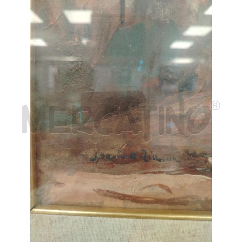 QUADRO C/LEGNO PAESAGGIO A FIRMA ZIANNA | Mercatino dell'Usato Roma viale tirreno 3