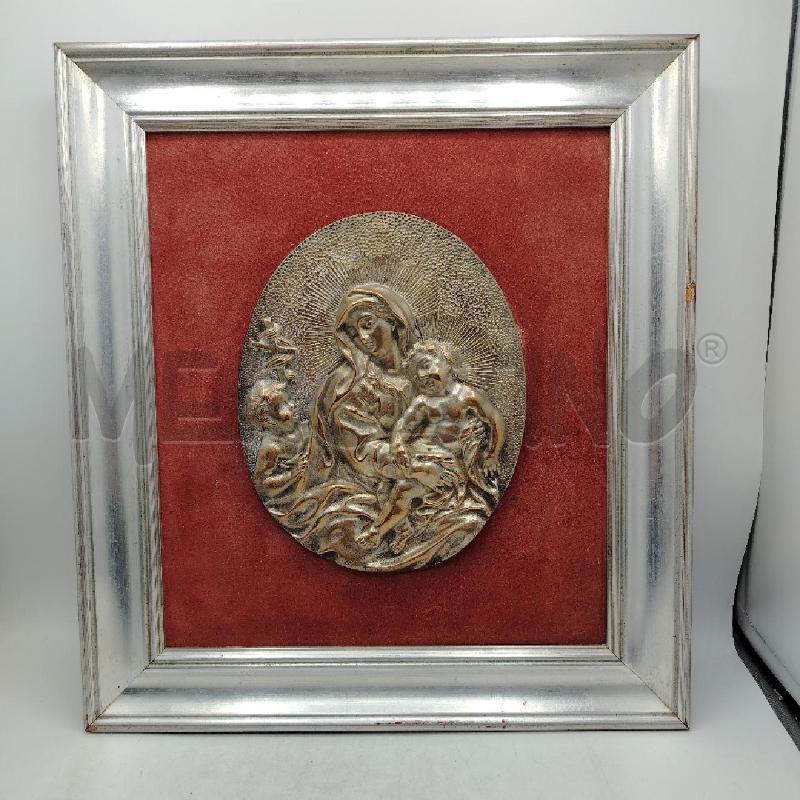 QUADRO C/LEGNO PLACCA MADONNA IN RILIEVO | Mercatino dell'Usato Roma viale tirreno 1