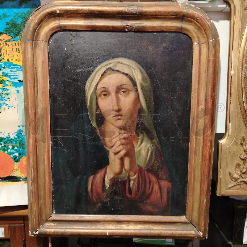 QUADRO C/LEGNO RITRATTO MADONNA IN PREGHIERA | Mercatino dell'Usato Roma viale tirreno 1
