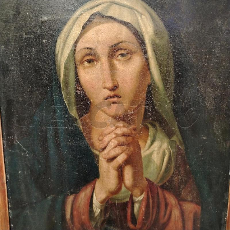 QUADRO C/LEGNO RITRATTO MADONNA IN PREGHIERA | Mercatino dell'Usato Roma viale tirreno 3