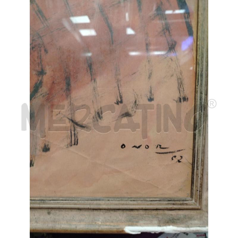 QUADRO C/LEGNO TECNICA MISTA A FIRMA ONORATO | Mercatino dell'Usato Roma viale tirreno 3