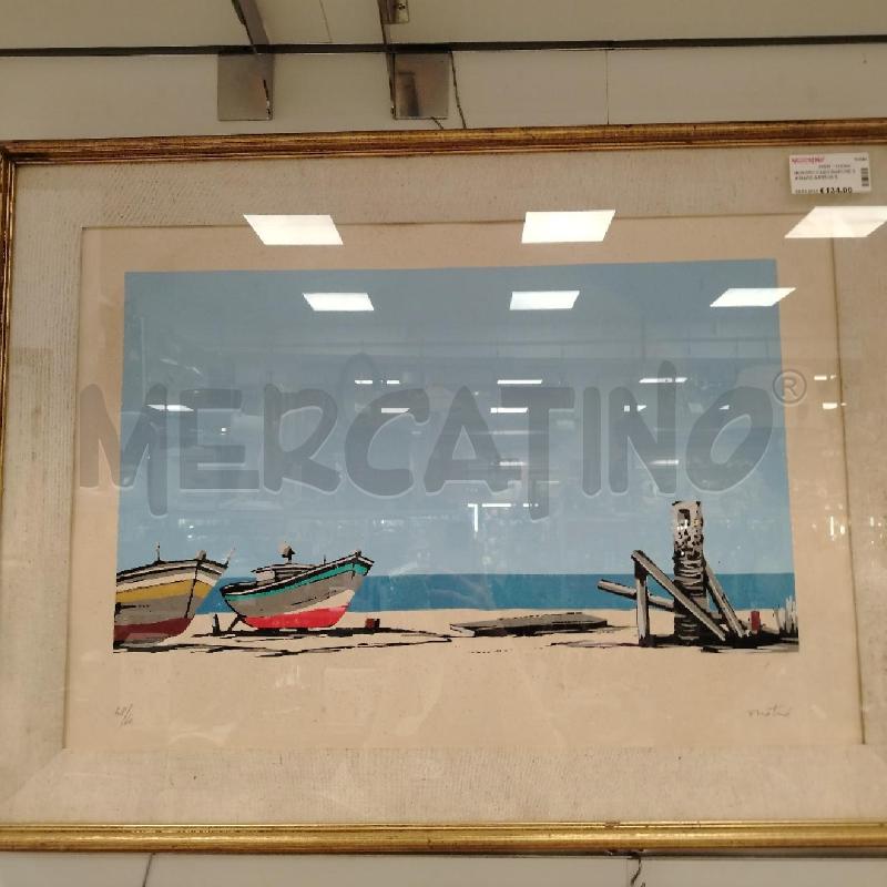 QUADRO C/LEG BARCHE SU MARE A FIRMA ENOTRIO | Mercatino dell'Usato Roma viale tirreno 1