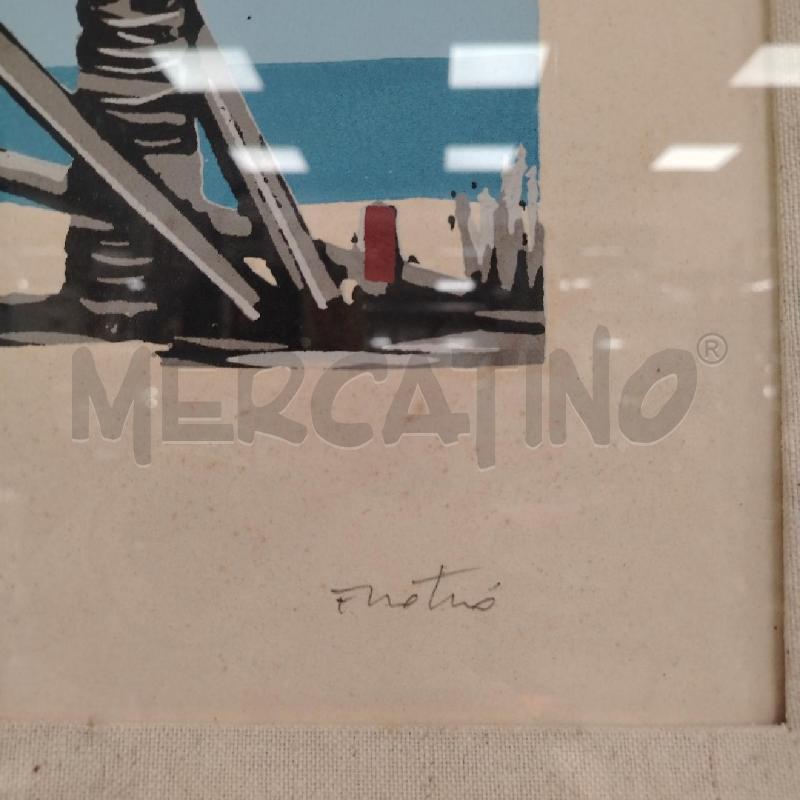 QUADRO C/LEG BARCHE SU MARE A FIRMA ENOTRIO | Mercatino dell'Usato Roma viale tirreno 3