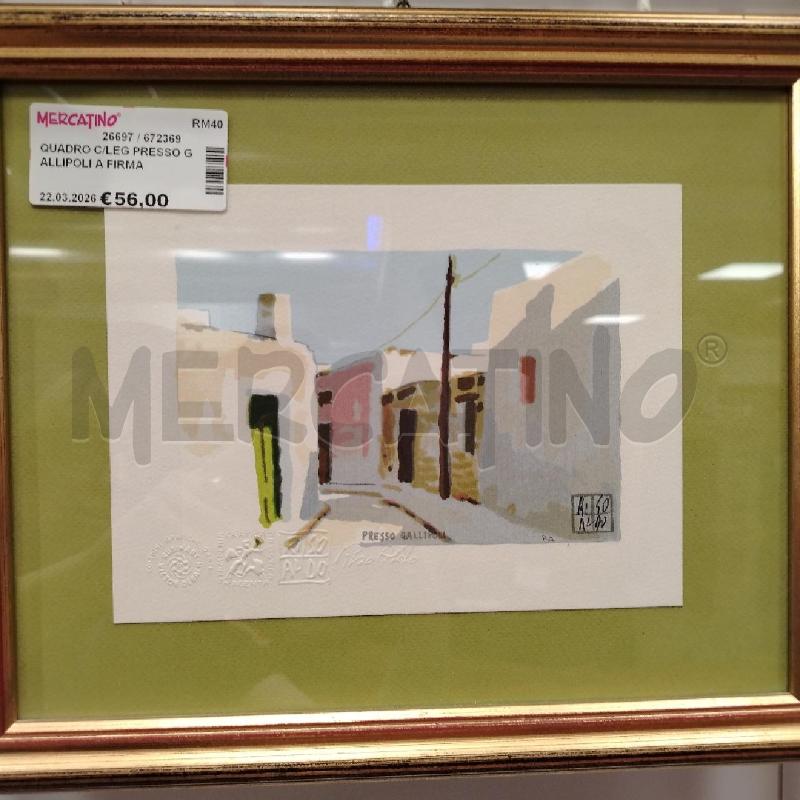 QUADRO C/LEG PRESSO GALLIPOLI A FIRMA RISO | Mercatino dell'Usato Roma viale tirreno 1