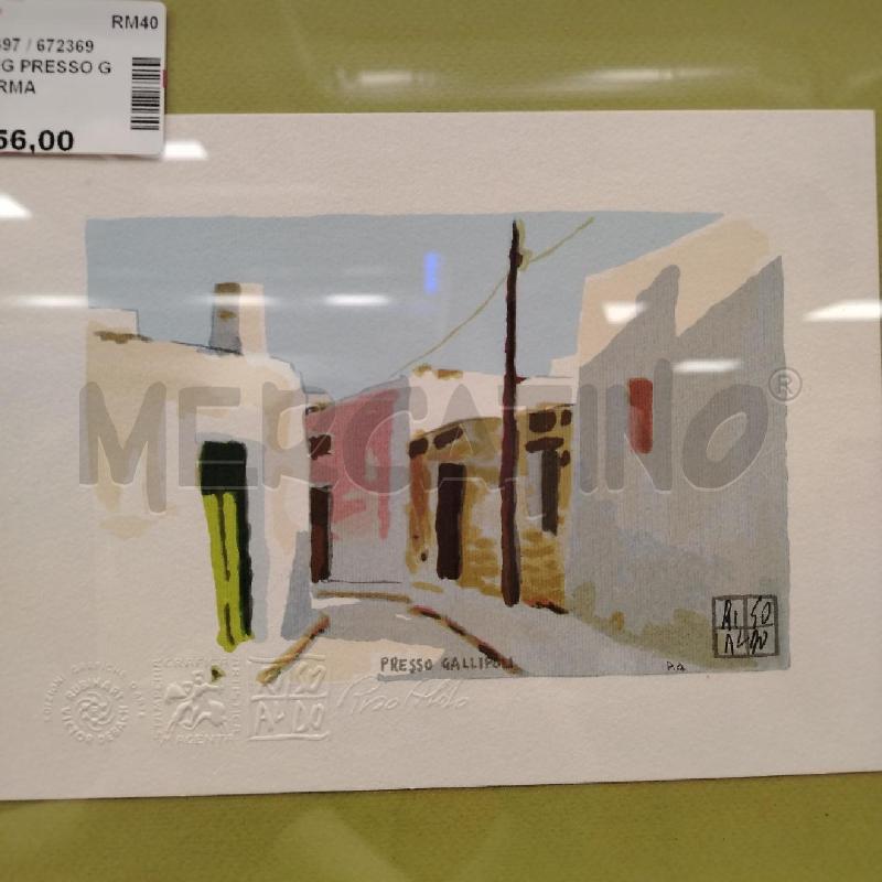 QUADRO C/LEG PRESSO GALLIPOLI A FIRMA RISO | Mercatino dell'Usato Roma viale tirreno 3
