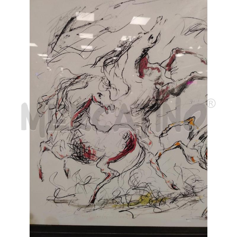 QUADRO C/NR CAVALLI A FIRMA TESTA | Mercatino dell'Usato Roma viale tirreno 2