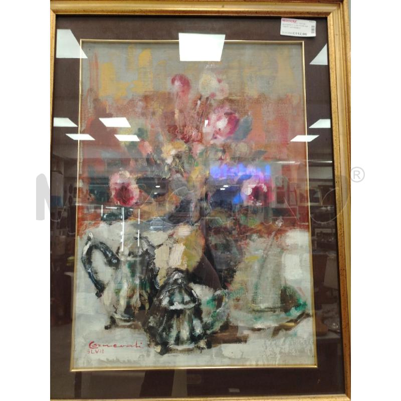 QUADRO C7LEG FIORI ASTRATTI A FIRMA CARNEVALI | Mercatino dell'Usato Roma viale tirreno 1