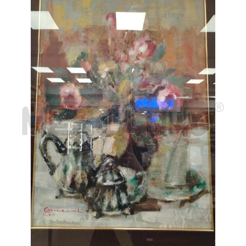 QUADRO C7LEG FIORI ASTRATTI A FIRMA CARNEVALI | Mercatino dell'Usato Roma viale tirreno 2