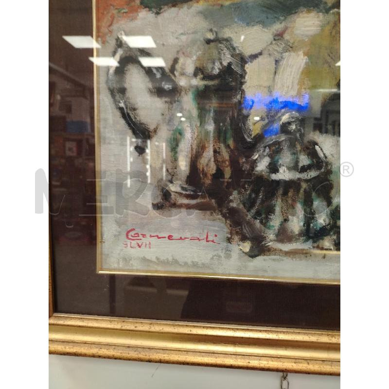 QUADRO C7LEG FIORI ASTRATTI A FIRMA CARNEVALI | Mercatino dell'Usato Roma viale tirreno 3