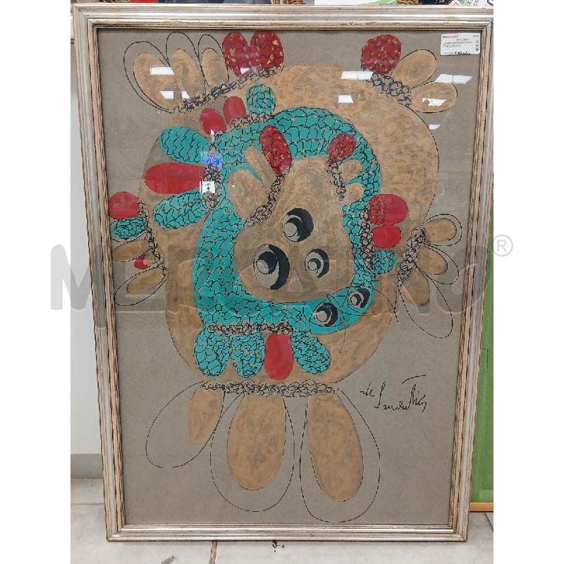 QUADRO DISEGNO ASTRATTO POLICROMO | Mercatino dell'Usato Roma viale tirreno 1