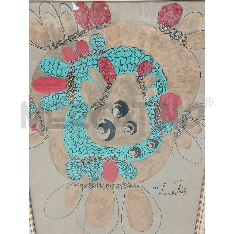 QUADRO DISEGNO ASTRATTO POLICROMO | Mercatino dell'Usato Roma viale tirreno 2