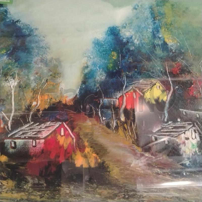 QUADRO PAESAGGIO A FIRMA PECORARO | Mercatino dell'Usato Roma viale tirreno 3