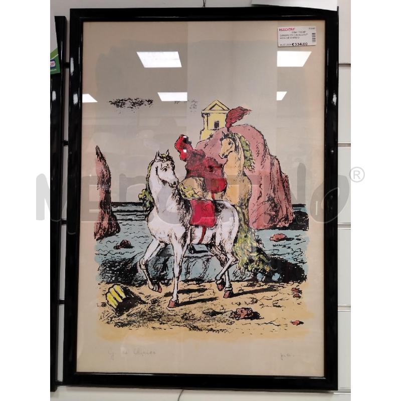 QUADRO PA CAVALLI A FIRMA DE CHIRICO | Mercatino dell'Usato Roma viale tirreno 1
