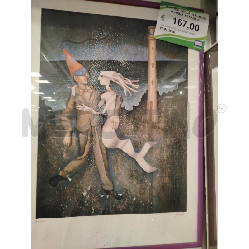 QUADRO PROVA D'AUTORE A FIRMA BENAGLIA | Mercatino dell'Usato Roma viale tirreno 1
