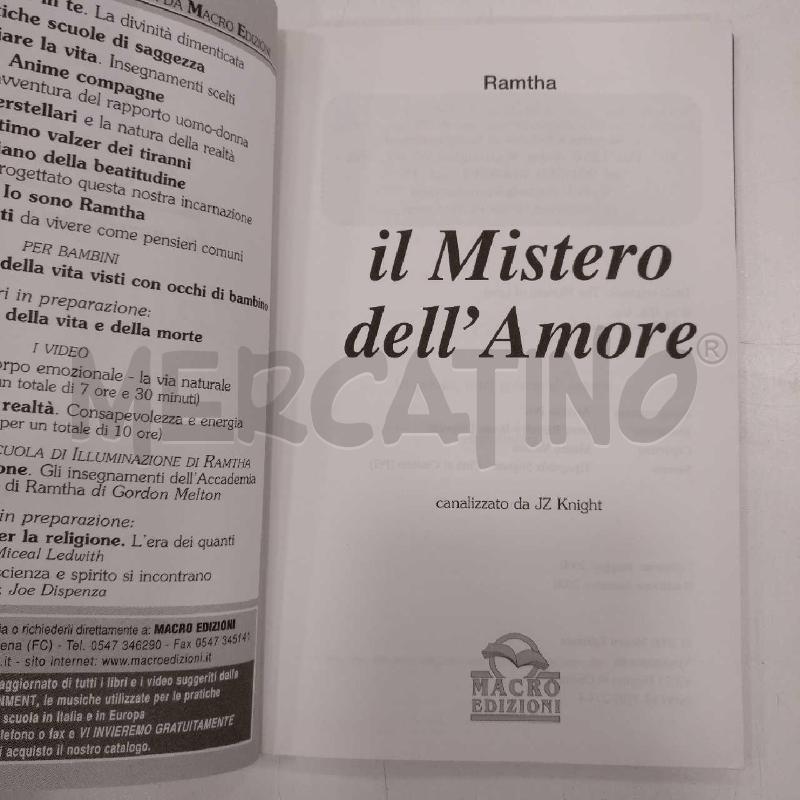 RAMTHA IL MISTERO DELL'AMORE | Mercatino dell'Usato Roma viale tirreno 3