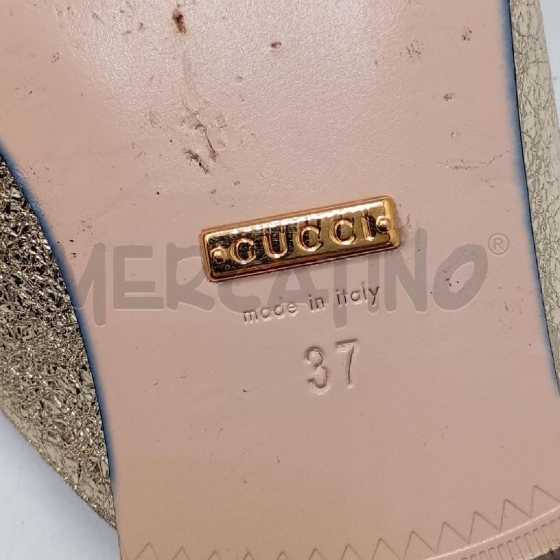 SABOT GUCCI DORATO SCATOLA  | Mercatino dell'Usato Roma viale tirreno 4