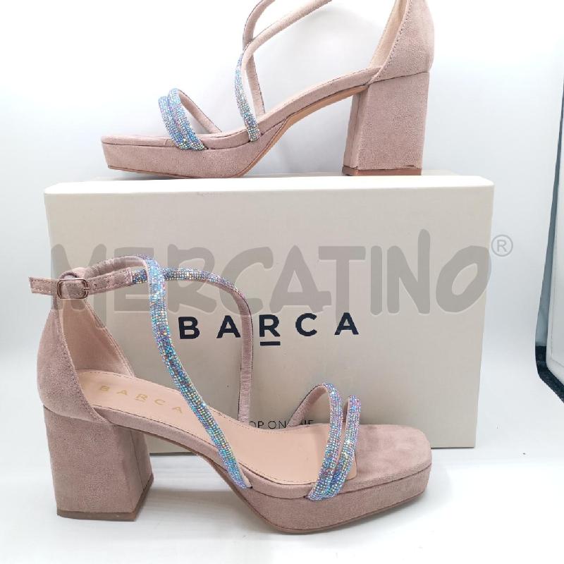 SANDALI D BARCA SCATOLA ROSA CITURINI CON STRASS | Mercatino dell'Usato Roma viale tirreno 1