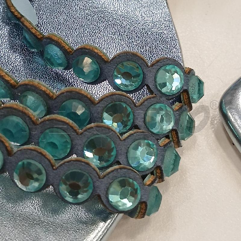 SANDALI D BRACCIALINI CE METALL STRASS TONDI FASCE  | Mercatino dell'Usato Roma viale tirreno 4